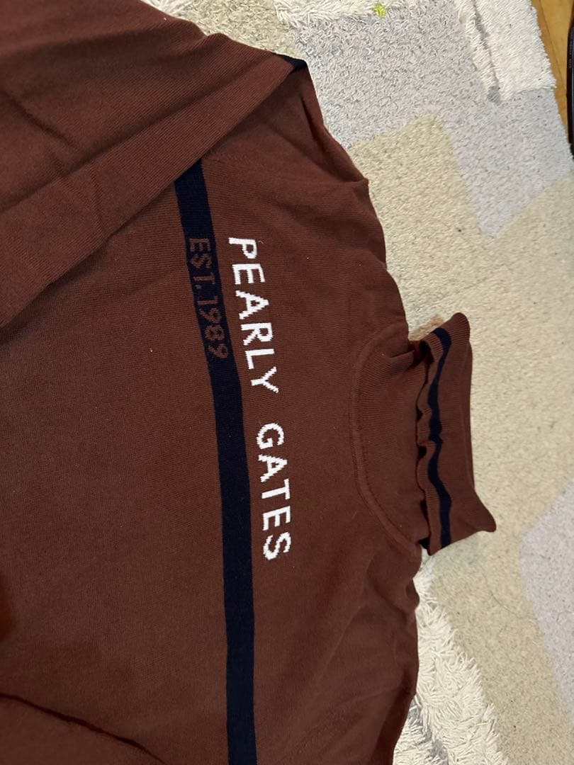 PEARLY GATES ブラウンハイネックセーター