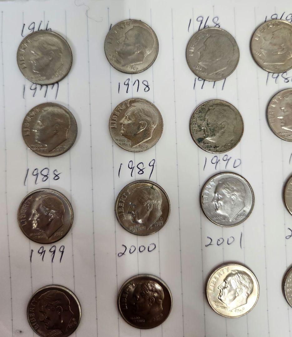 ケネディハーフダラー 1962-2005年アメリカ　ダイム銀貨