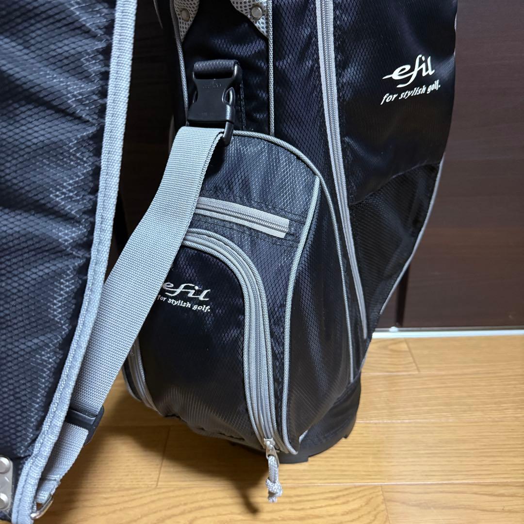 mizuno efil キャディバッグ ゴルフバッグ ブラック カバー付き