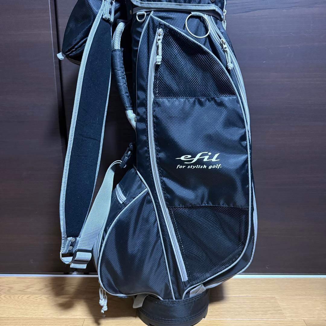 mizuno efil キャディバッグ ゴルフバッグ ブラック カバー付き