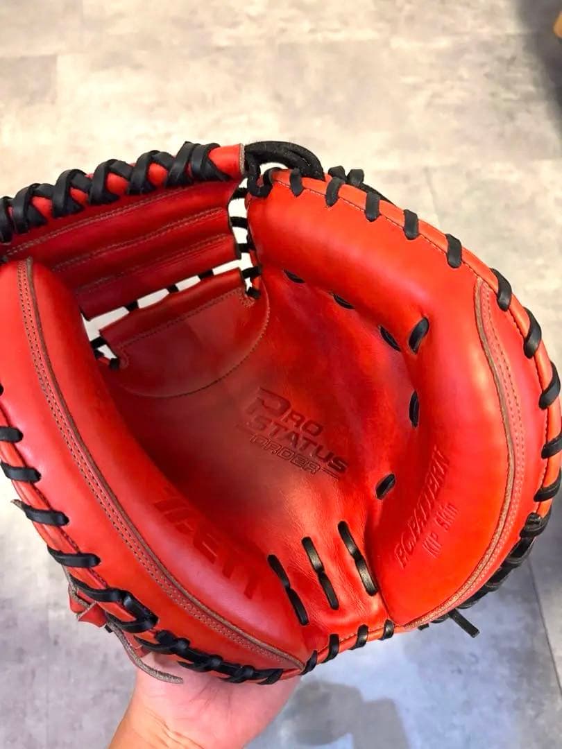 ZETTプロステータス 硬式 キャッチャーミット フルオーダー キップ 中村悠平