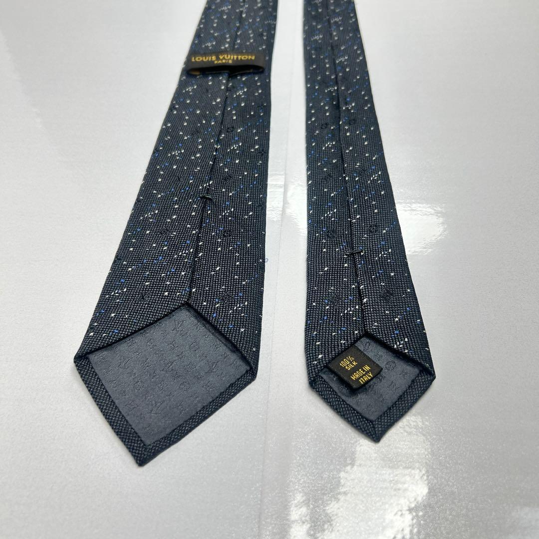 LOUIS VUITTON ルイヴィトン 極美品 ネクタイ モノグラム ブラック