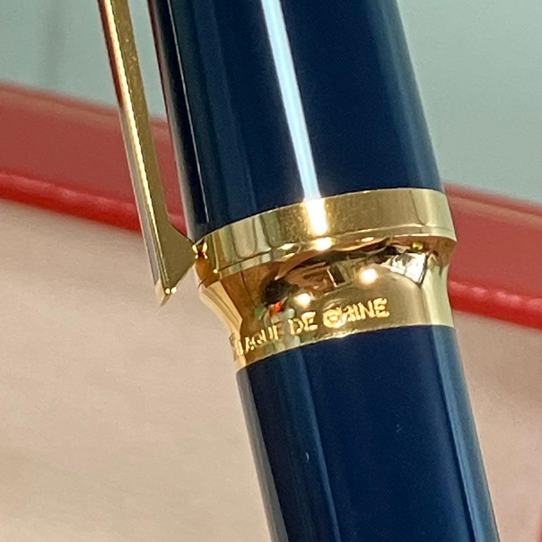 S.T. Dupont エステーデュポン　ボールペン　刻印入り　ネイビー