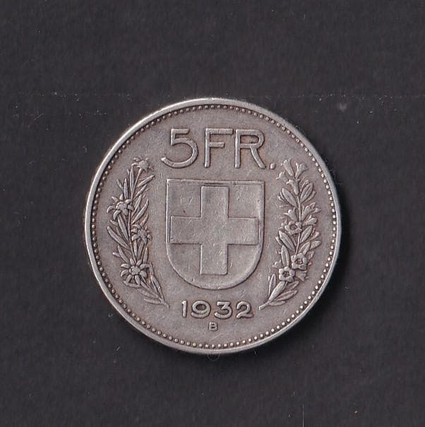 スイス　5フラン銀貨