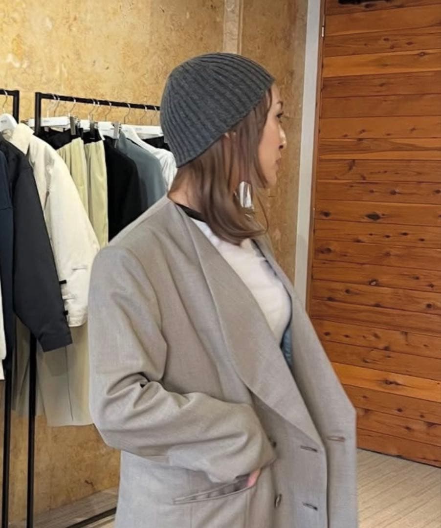 MEER. WOOL KNIT BEANIE ビーニー　CHARCOAL試着のみ