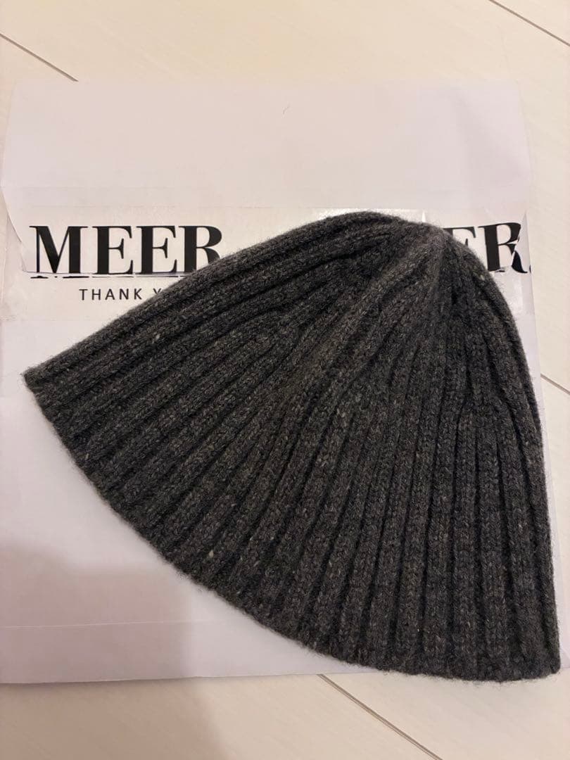 MEER. WOOL KNIT BEANIE ビーニー　CHARCOAL試着のみ