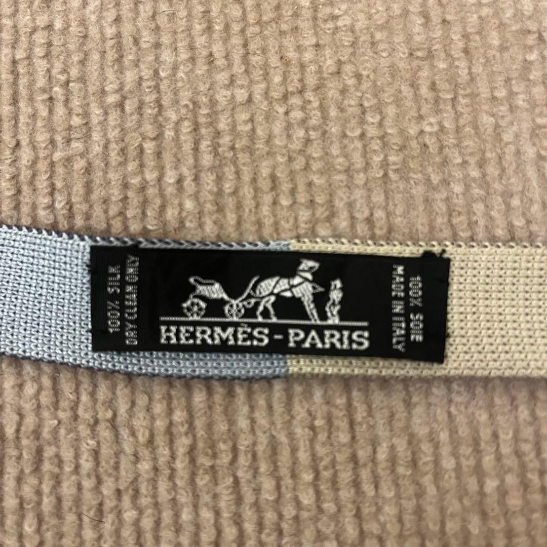 J*u様 HERMES エルメス　ネクタイ　ニットタイ　 4way Hロゴ