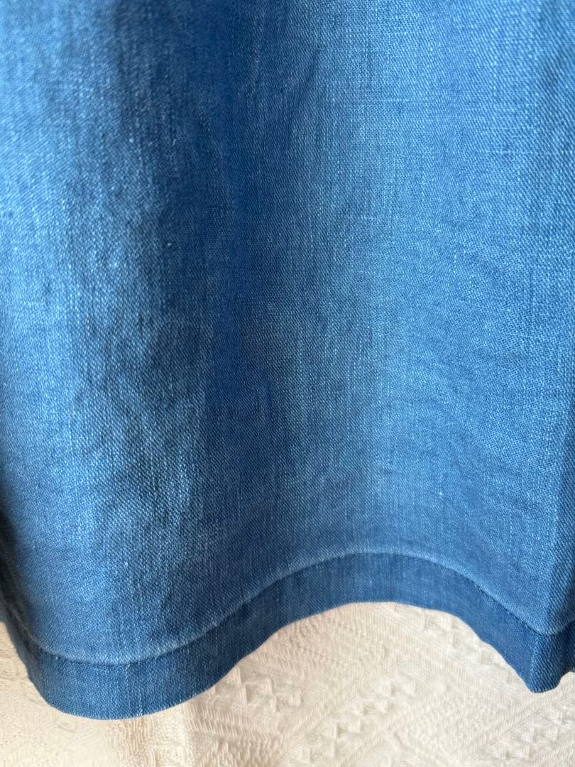 新品 イチアンティークス INDIGO Linen Denim Dress