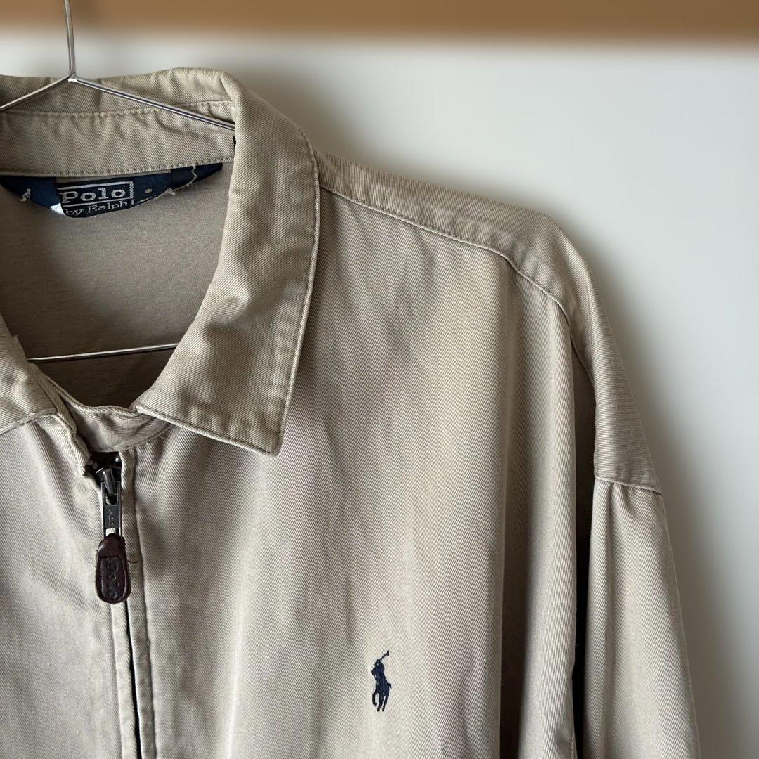 90s POLO by Ralph Laurenスイングトップベージュポニー刺繍