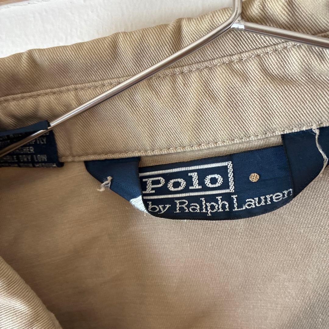 90s POLO by Ralph Laurenスイングトップベージュポニー刺繍