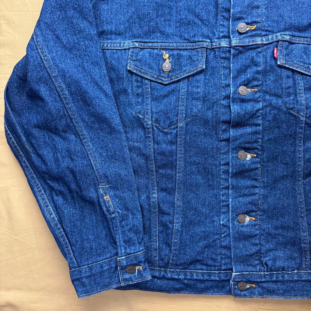 美品　USA製　levi's デニムジャケット　ブランケット　濃紺　XL