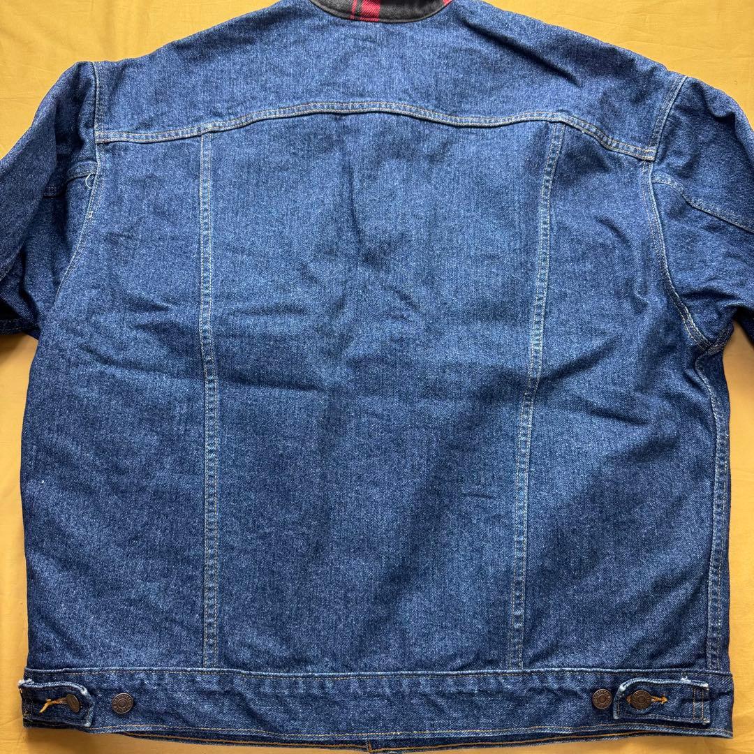 美品　USA製　levi's デニムジャケット　ブランケット　濃紺　XL