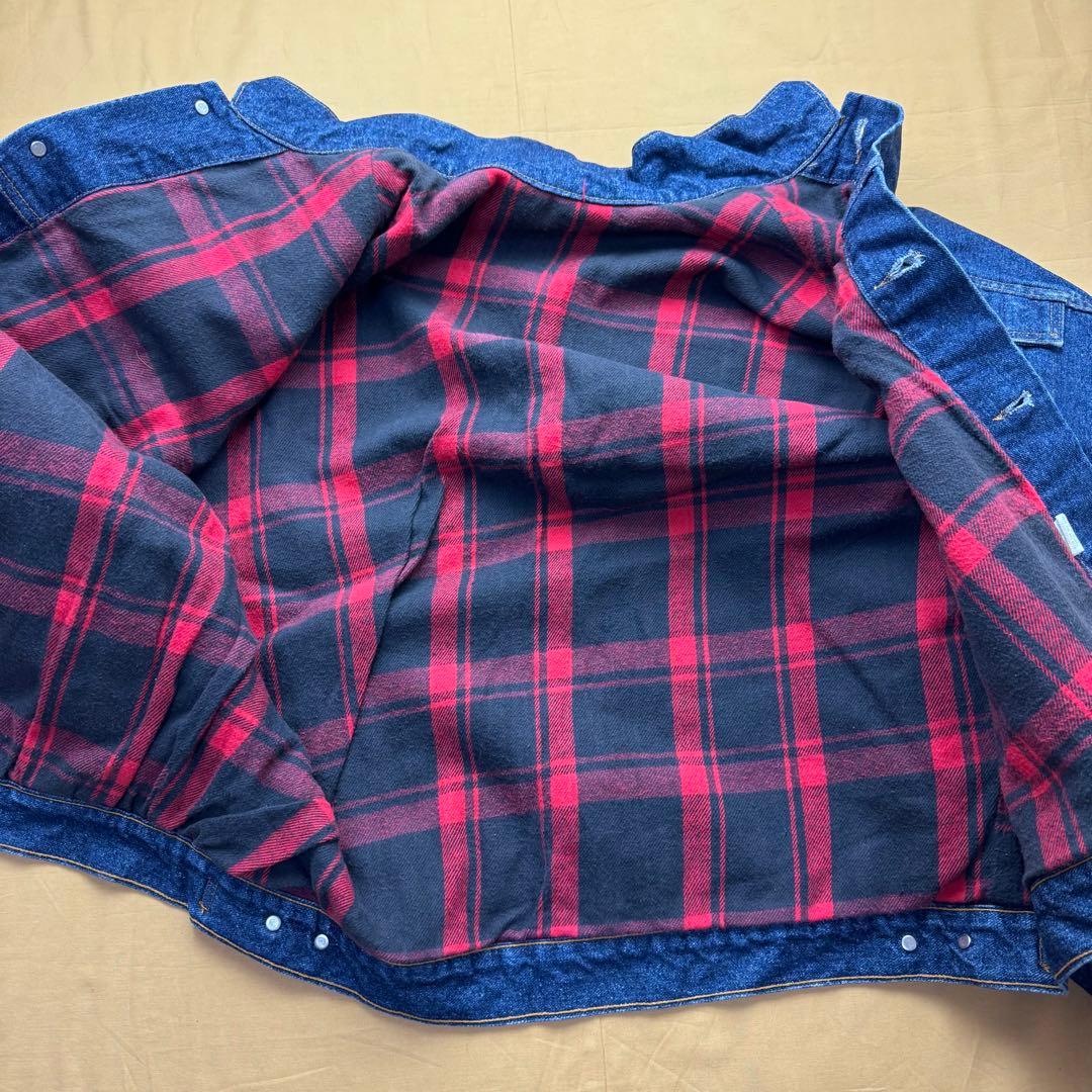 美品　USA製　levi's デニムジャケット　ブランケット　濃紺　XL