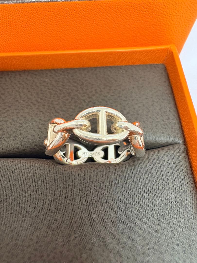 美品　エルメス HERMES シェーヌダンクルアンシェネ リング　PM54