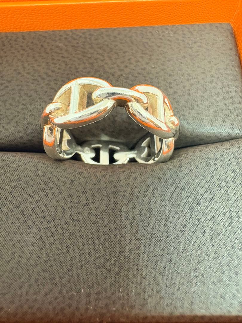 美品　エルメス HERMES シェーヌダンクルアンシェネ リング　PM54