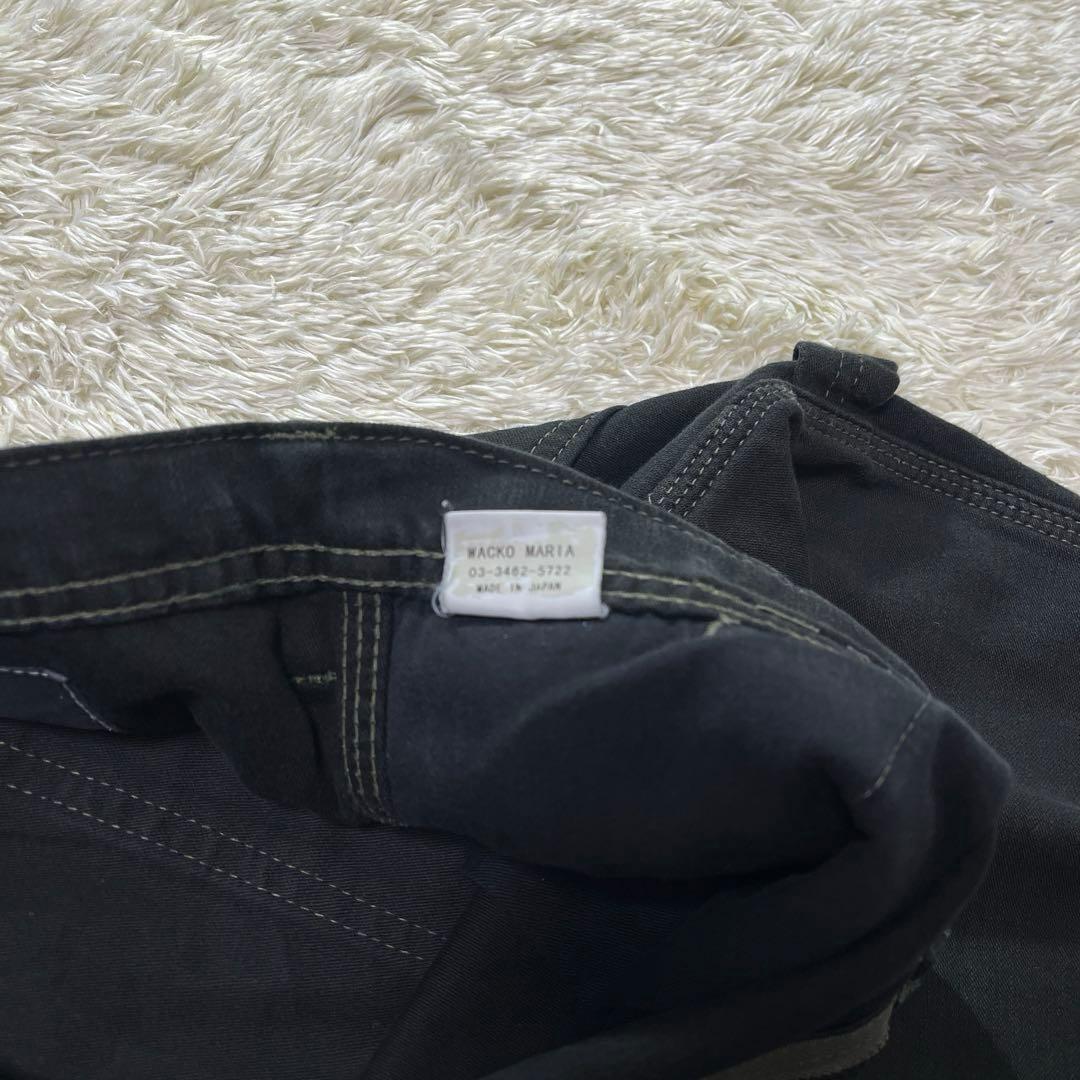 ワコマリア x JEAN DIADEM★黒　XL◎バックサテンペインターパンツ★