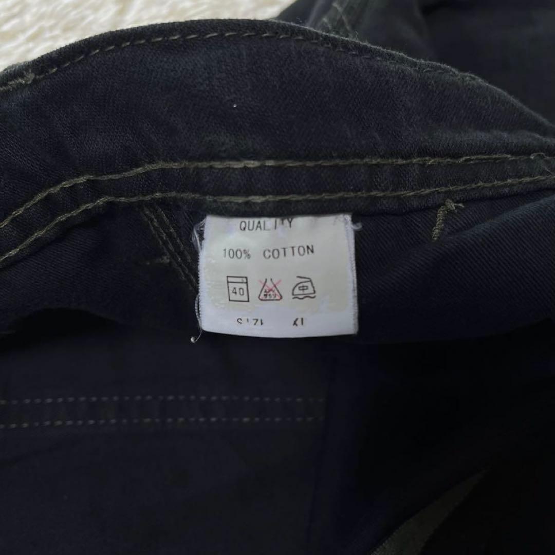 ワコマリア x JEAN DIADEM★黒　XL◎バックサテンペインターパンツ★