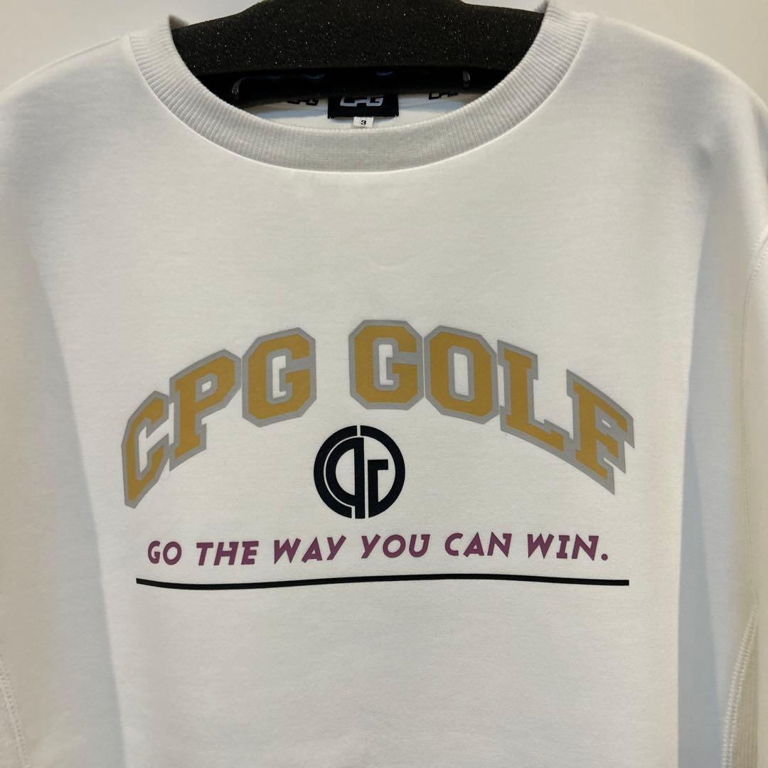 新品CPG GOLF プルオーバー　スウェット　ダンボールニット　ホワイト　3
