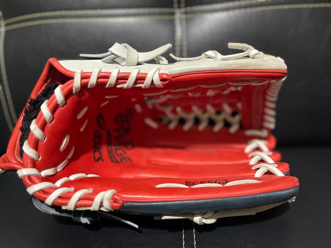 [ほぼ新品]アシックスasics軟式グローブ グラブオーダー外野用BGRSG3