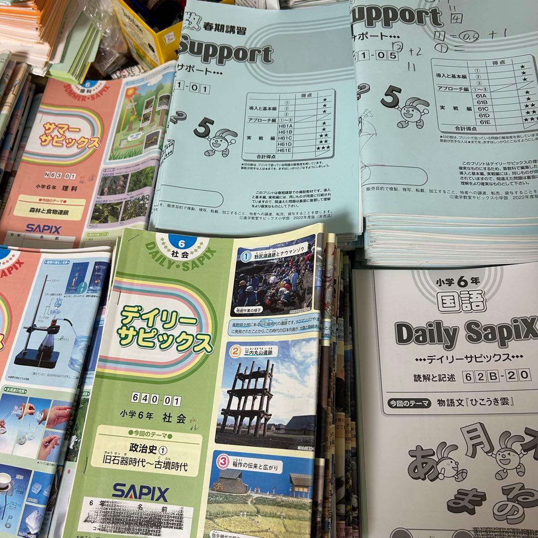 ㉒も　サピックス　SAPIX 6年　理科　社会　算数　国語　フルセット　テキスト