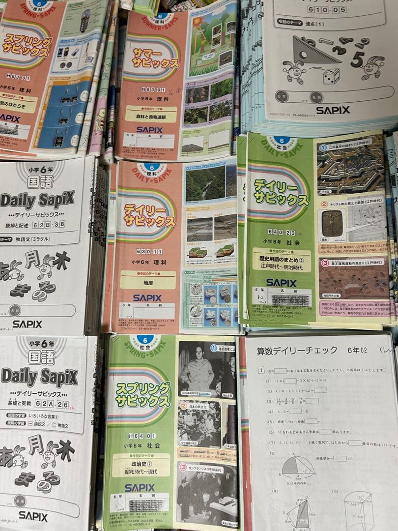㉒も　サピックス　SAPIX 6年　理科　社会　算数　国語　フルセット　テキスト