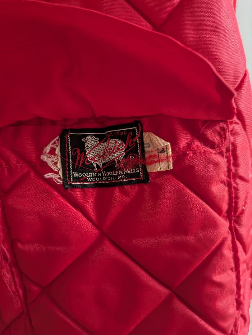 50s woolrich ウールダウンベスト リバーシブル