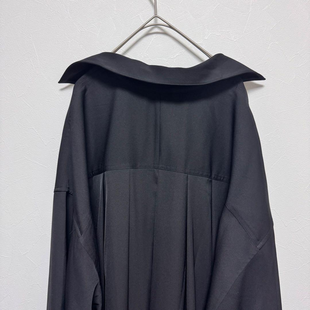 新品 スミスタイル イアパピヨネ バッグプリーツ シャツワンピース ゆったり 黒