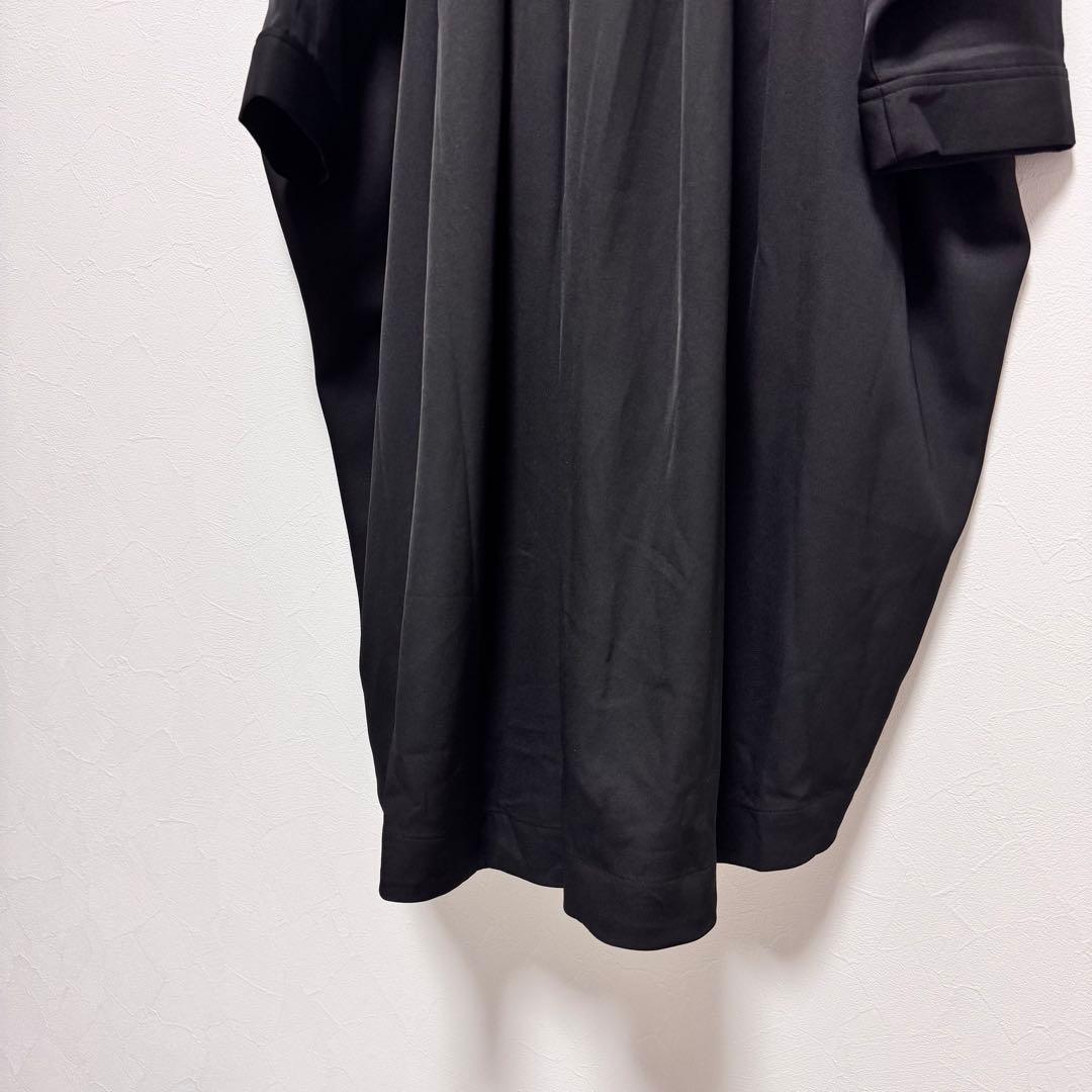 新品 スミスタイル イアパピヨネ バッグプリーツ シャツワンピース ゆったり 黒