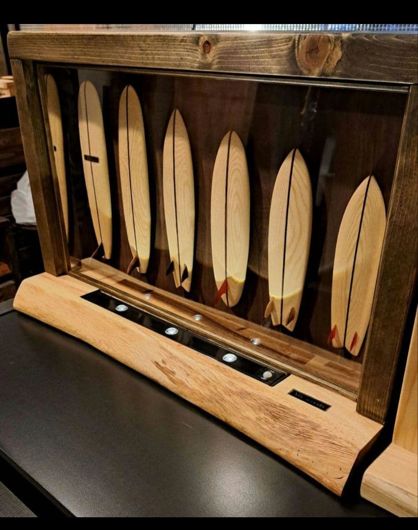 miniature wood surfboard インテリア