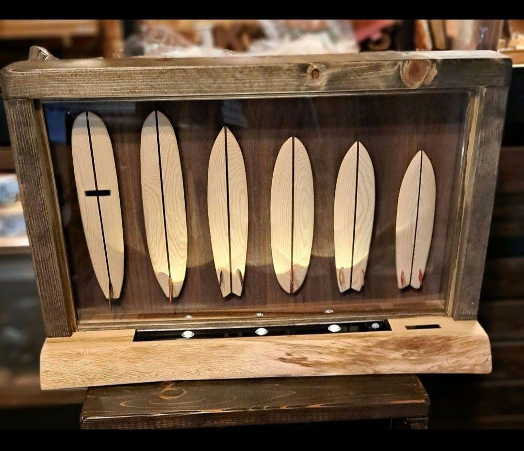 miniature wood surfboard インテリア