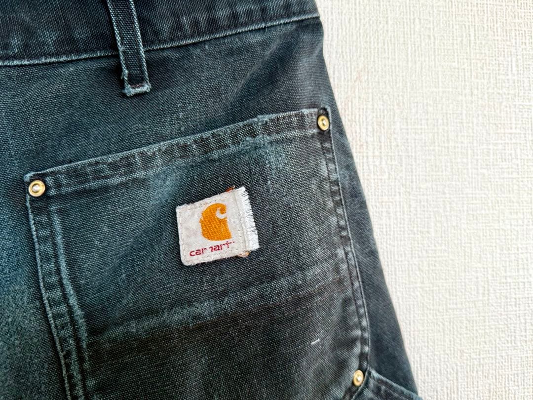 超スペシャル 36X30 W36 カーハート ダブルニー パンツ ブラック 黒