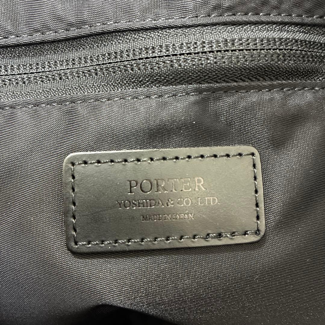 Porter ブラックレザー トートバッグ