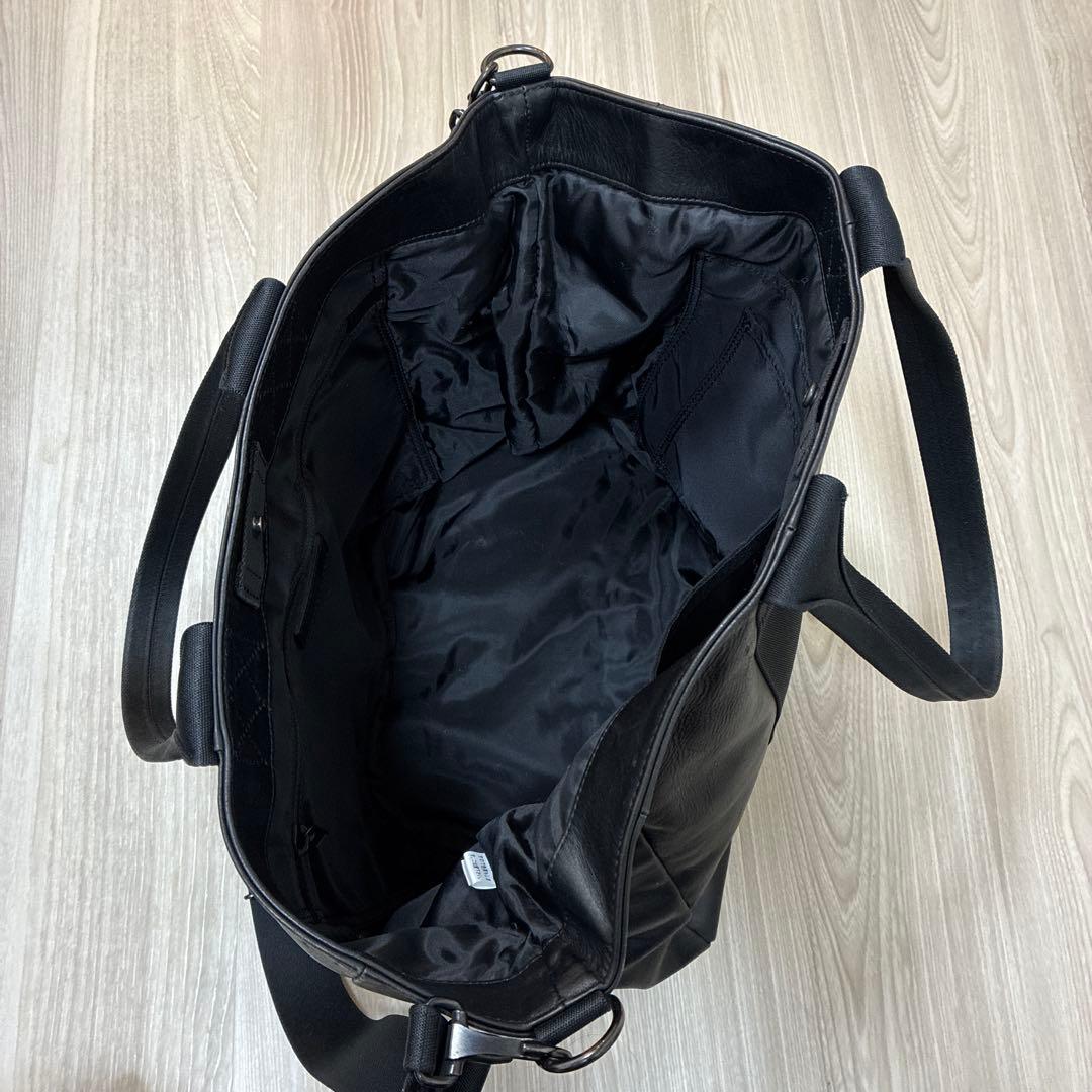 Porter ブラックレザー トートバッグ