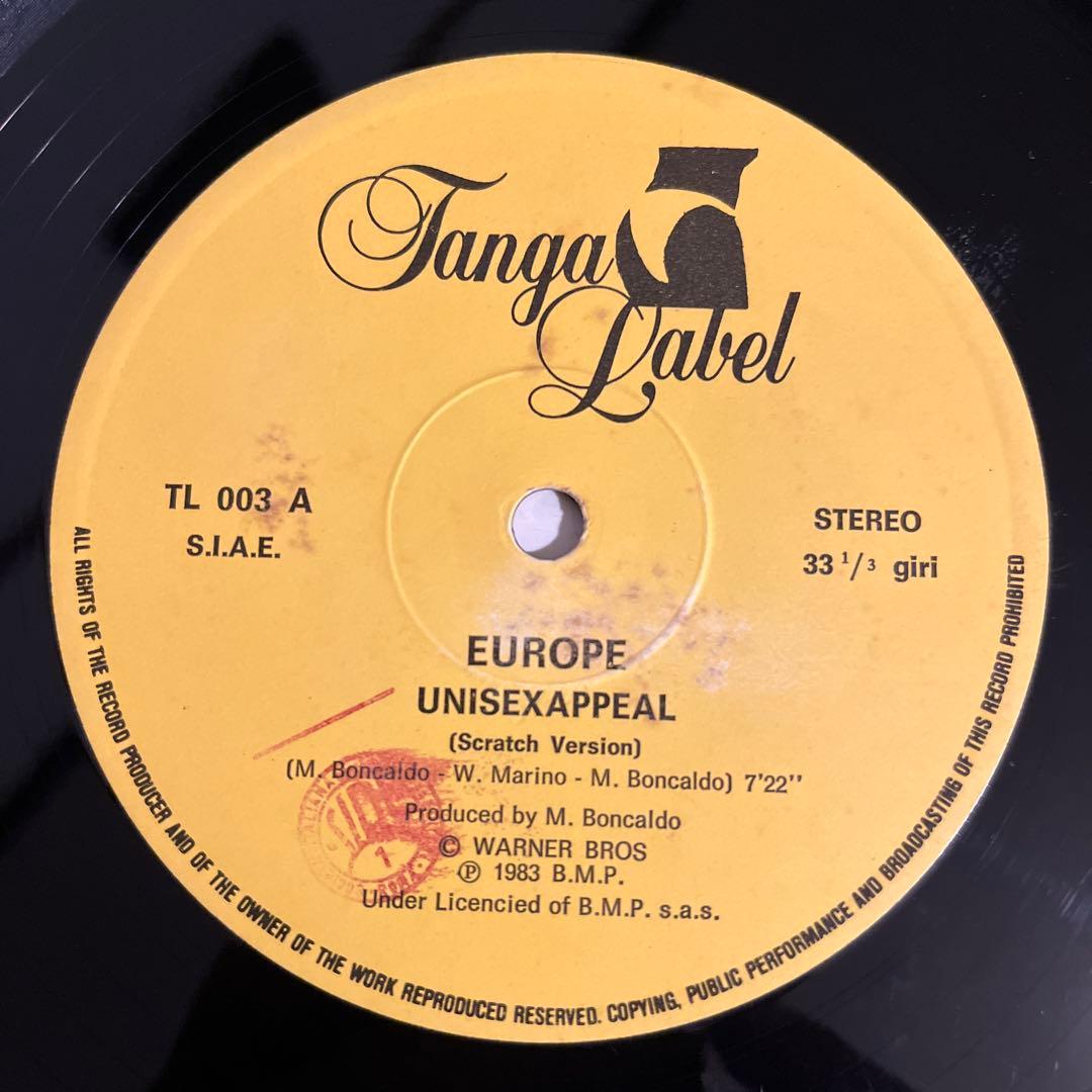 EUROPE UNISEX APPEAL 12インチレコード