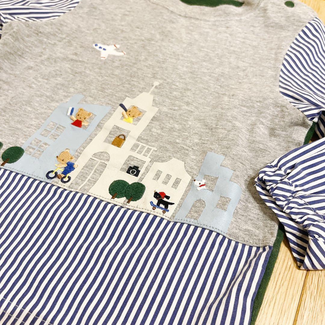 美品　familiar Tシャツ 90 サイズ　飛行機　長袖