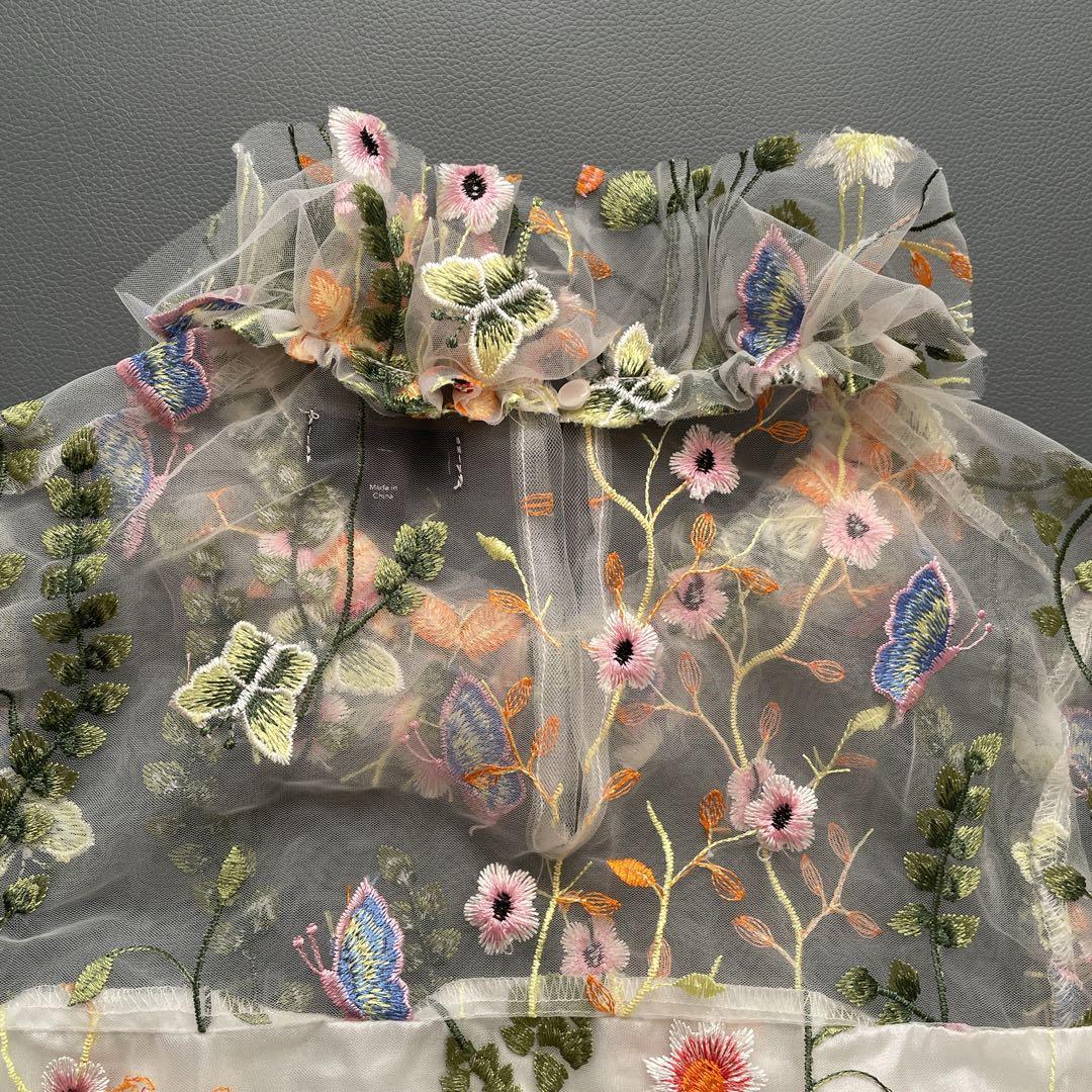 希望価格セール中 sister jane 花柄刺繍シアー チュール ブラウス S