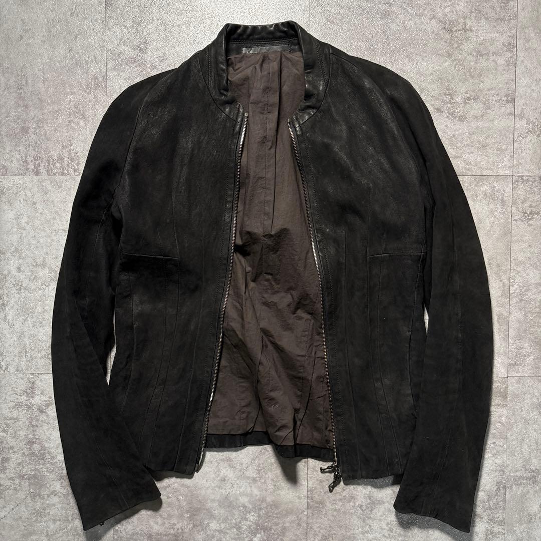 幻級　極美品　julius コーティング系　ヌバックレザー　dark wear