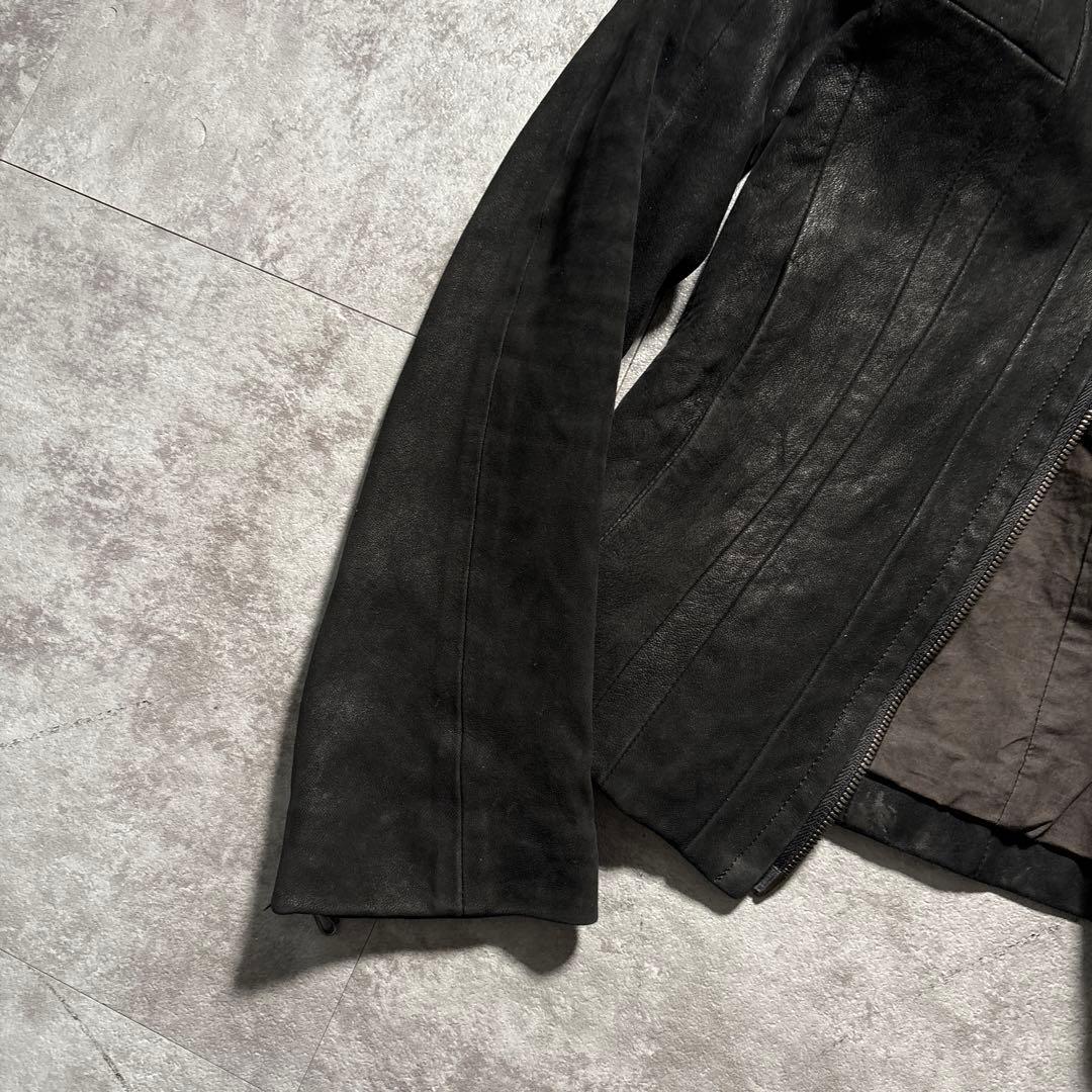幻級　極美品　julius コーティング系　ヌバックレザー　dark wear