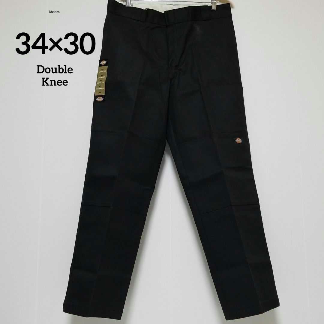 34×30【新品・未使用】ディッキーズ　ダブルニー　85283　　BLACK
