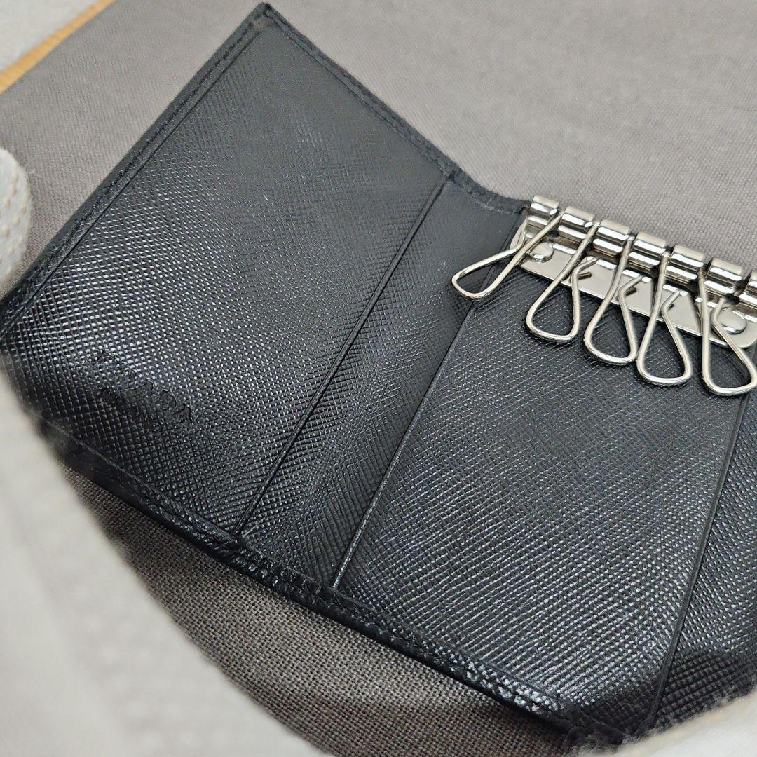 PRADA プラダ サフィアーノレザー 6連キーケース BLACK