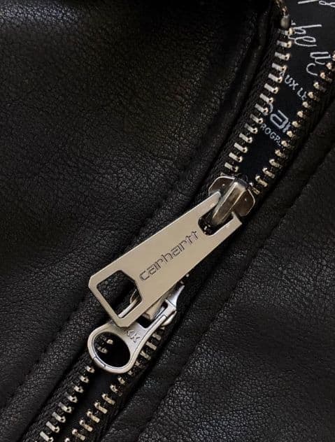 Carhartt ブラックレザージャケット M