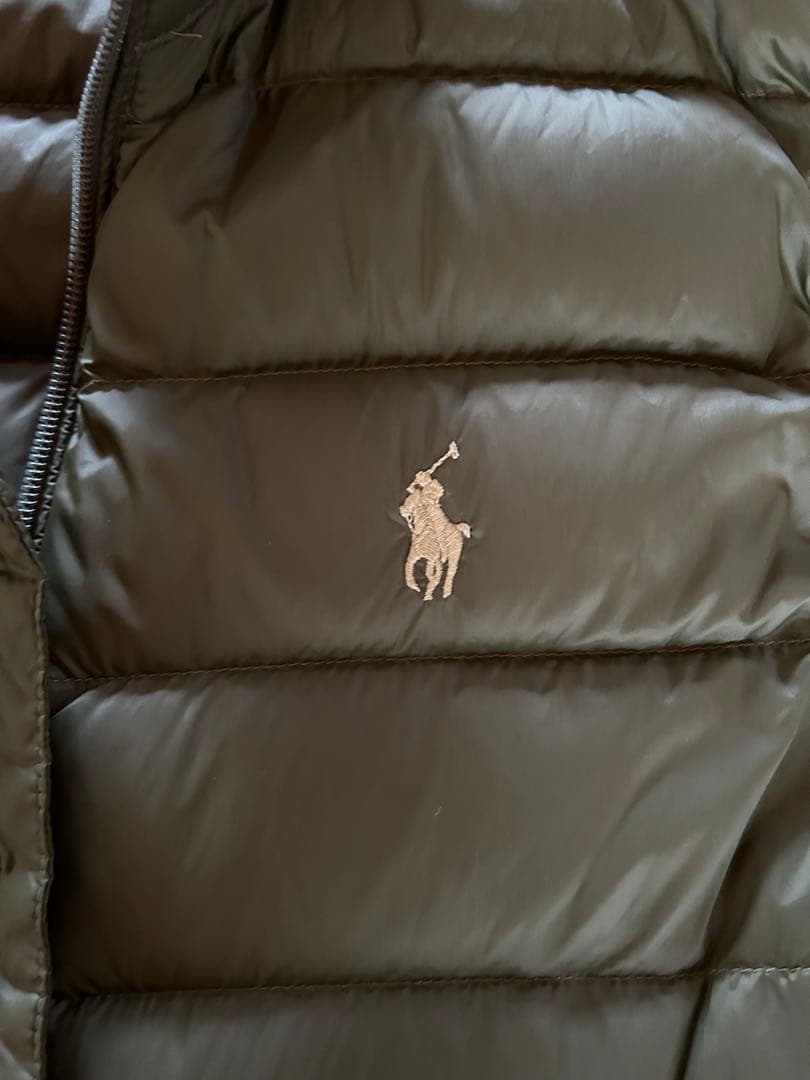 美品　Polo ラルフローレン　ダウンベスト　Mサイズ　カーキ