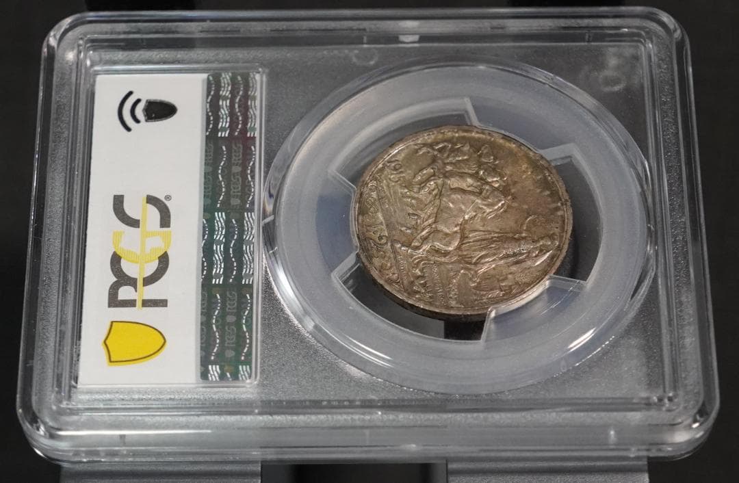 1915年 イタリア クァドリガ 2リレ 銀貨 PCG MS64 エマヌエレ3世