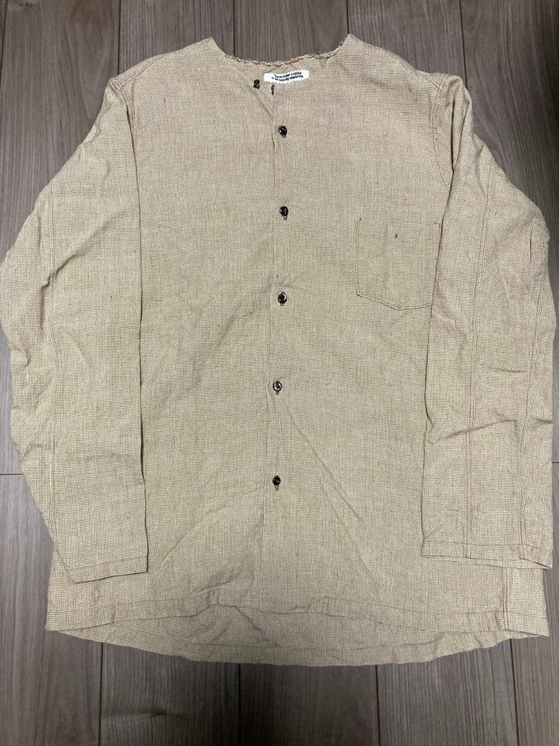 新品未使用kavalリネンコットンシャツ M ベージュ
