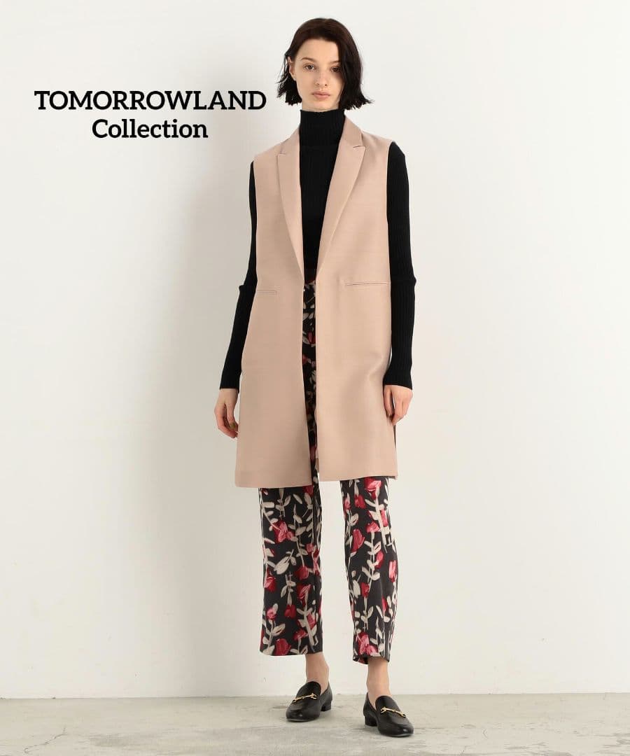 TOMORROWLAND collection ウールシルク ロングジレ ベスト