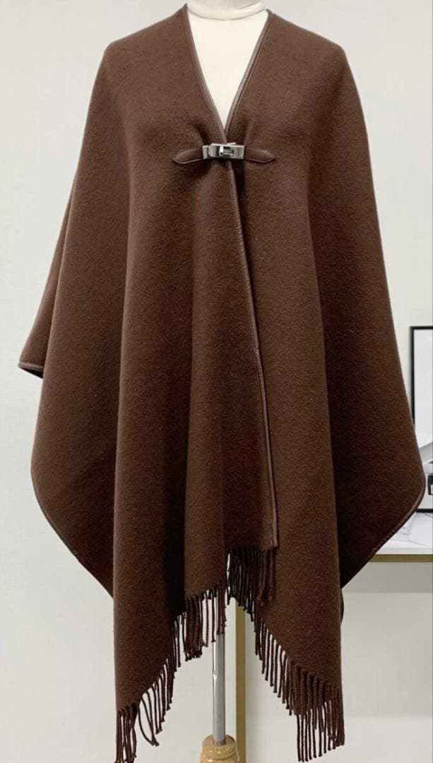 HERMÈS ケリー金具　ブラウン ポンチョ