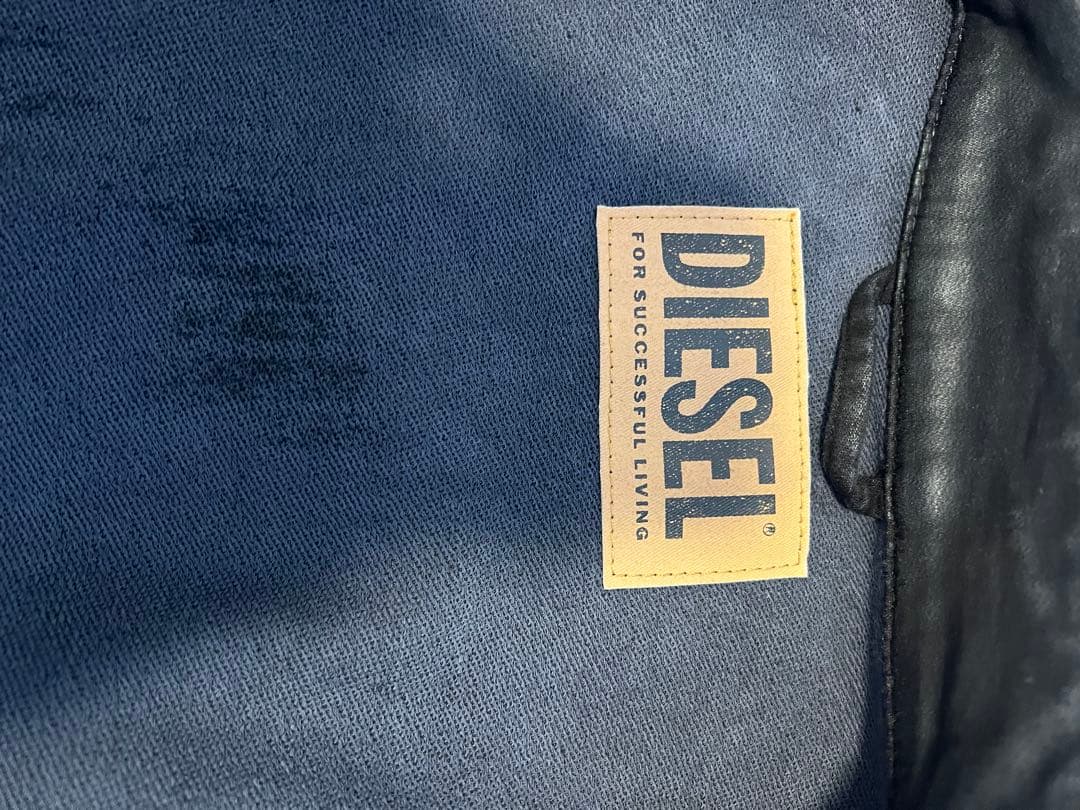 DIESEL レザー ライダースジャケット ブラック S シングルライダース
