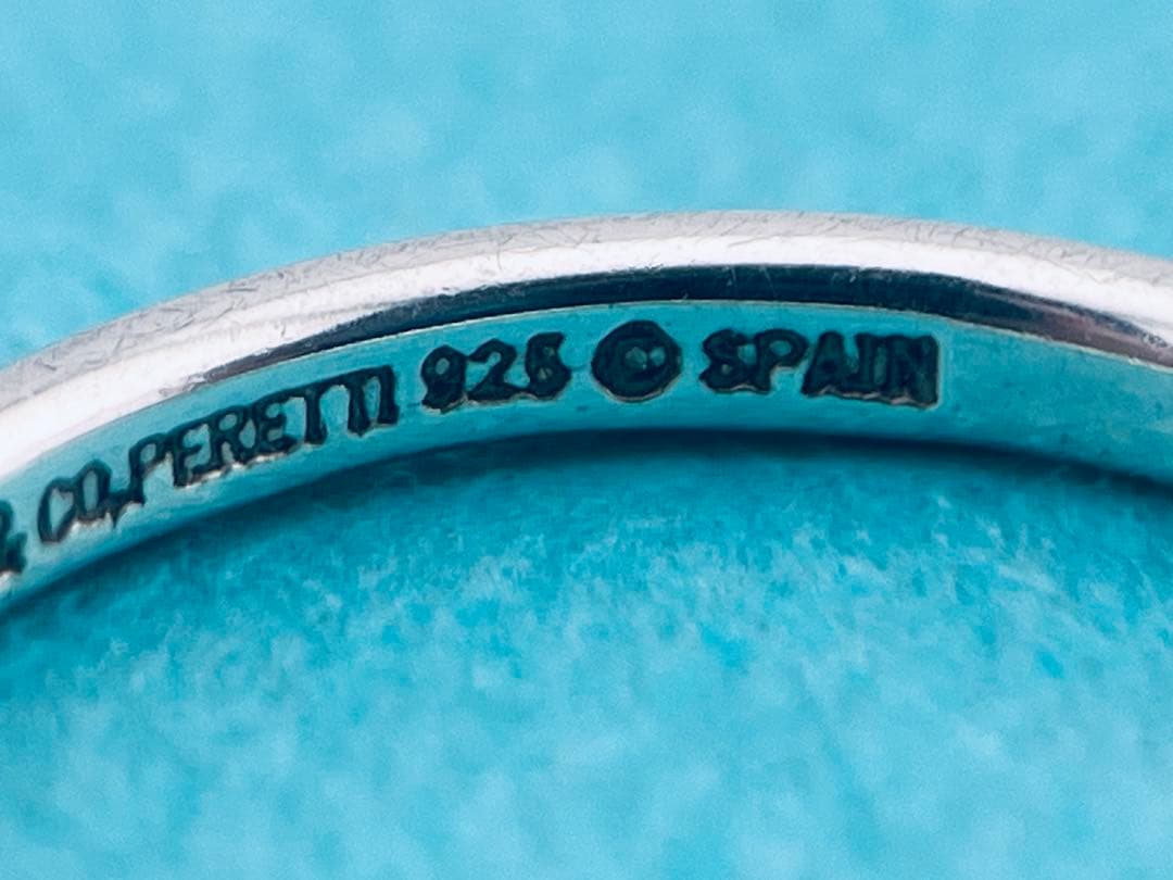 f093 ティファニー　カーブド　バンド　リング　シルバー　925 約15号