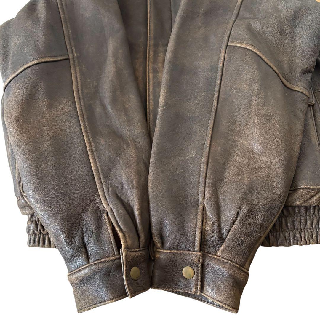 vintage G-1 Leather bomber jacket 茶