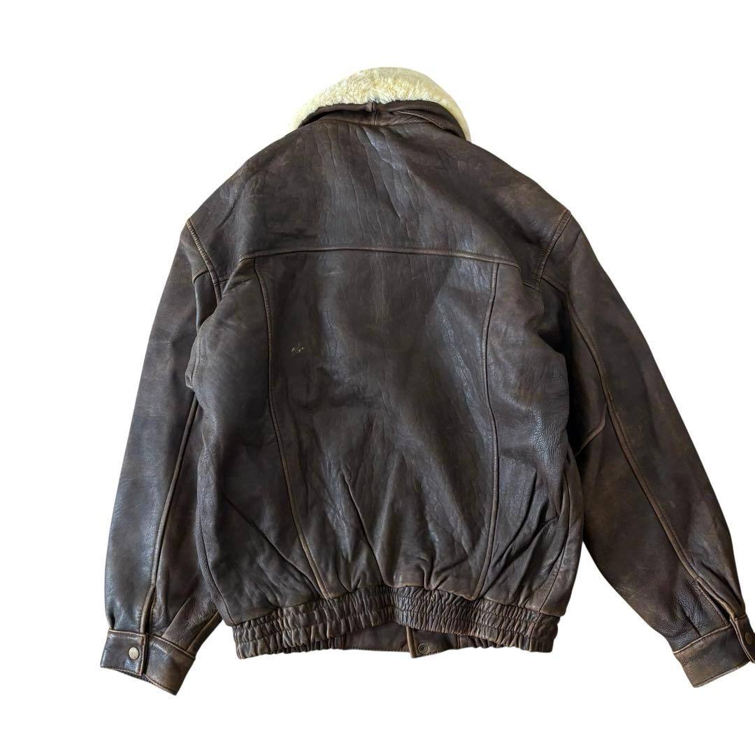 vintage G-1 Leather bomber jacket 茶